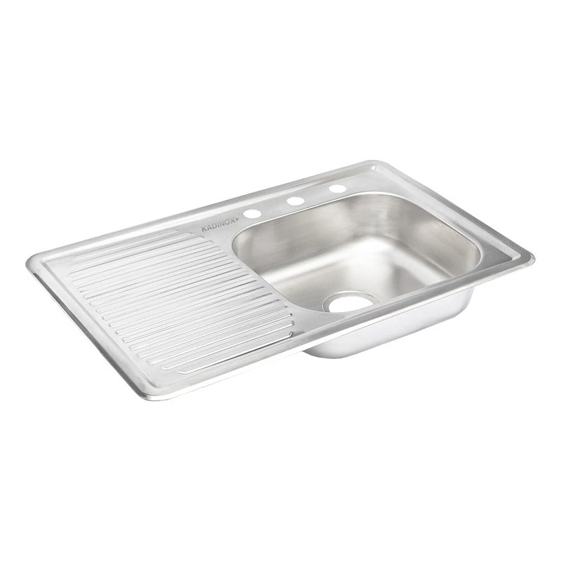 Fregadero Tarja Empotrar Acero Inox 80x50 C/kit Mezc Premium