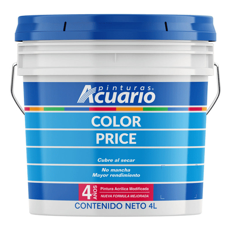 Galon De Pintura Vinilica Lavable Acuario Color Price 4lt