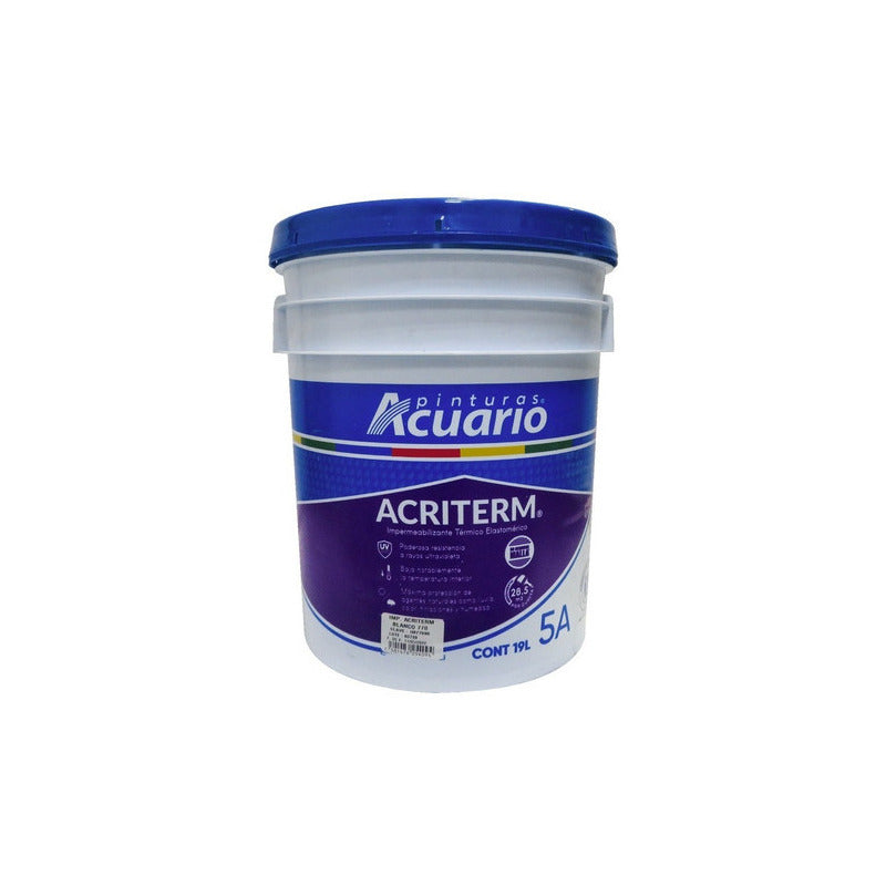 Acuario Acriterm Impermeabilizante Térmico Elastomérico 19lt Color Blanco