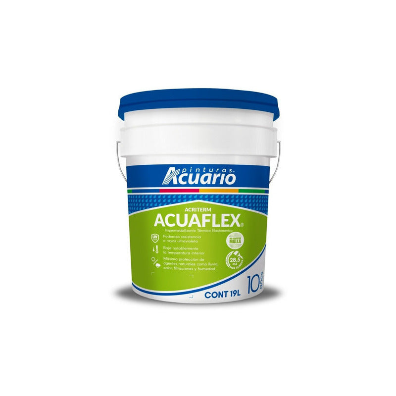 Acuario Acriterm Acuaflex Impermeabilizante 10 Años - 19 Litros Color Blanco