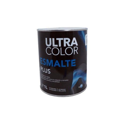 Pintura Esmalte Secado Rapido Ultracolor Plus Negro 1 Litro