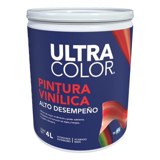 Galon De Pintura Vinilica Acrilica Lavable 4 Litros 10 Años Color Blanco