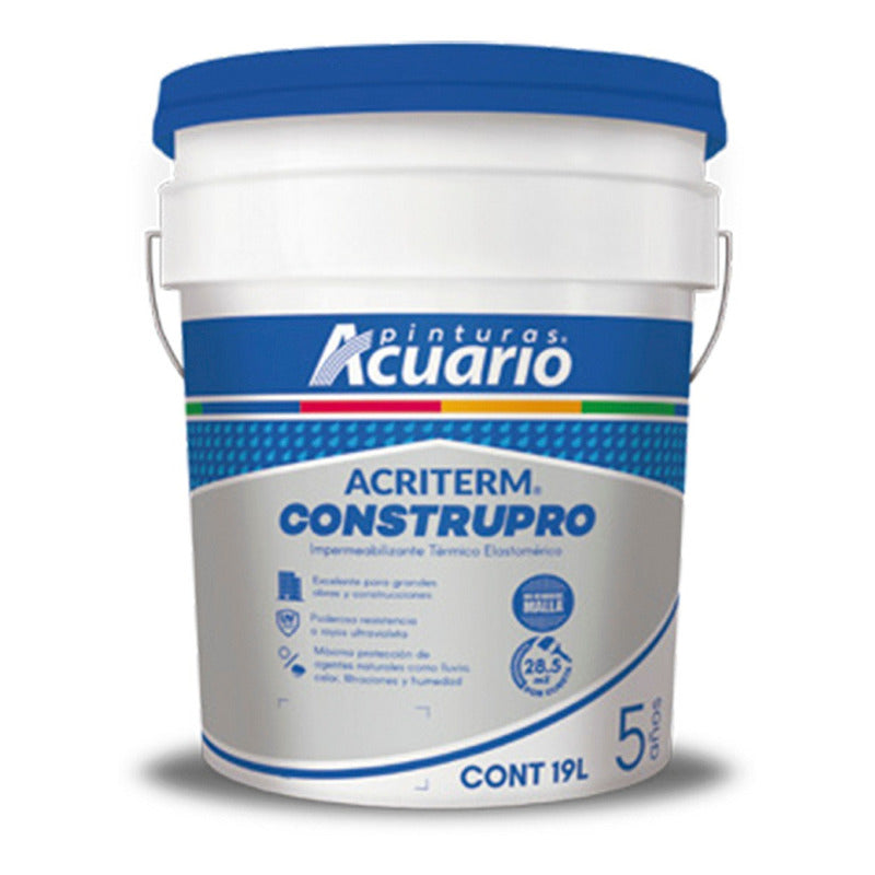 Acuario Acriterm  Impermeabilizante  Construpro 5 Años 19 Lt