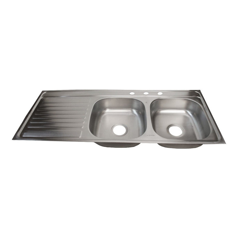 Fregadero Tarja Tina Doble Con Escurridor Acero Inox Con Kit