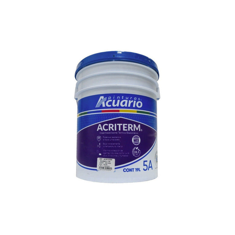 Acuario Acriterm Impermeabilizante Térmico Elastomérico 19lt Color Blanco